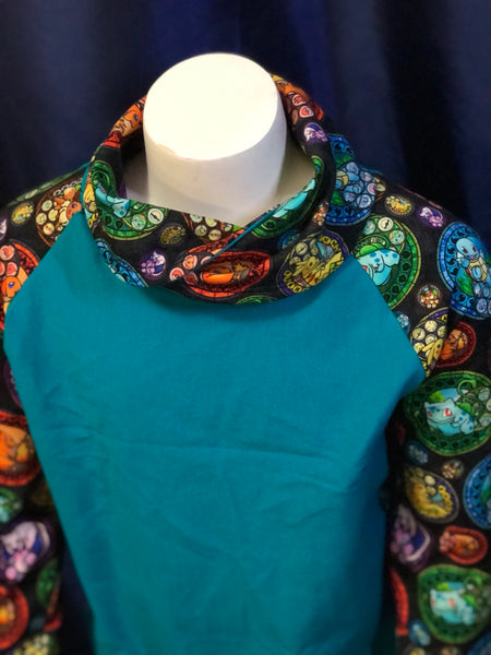 Builder Raglan, Kids Sizes *Custom Order* Pocket T-Shirts. Cowl Neck or Hoodie