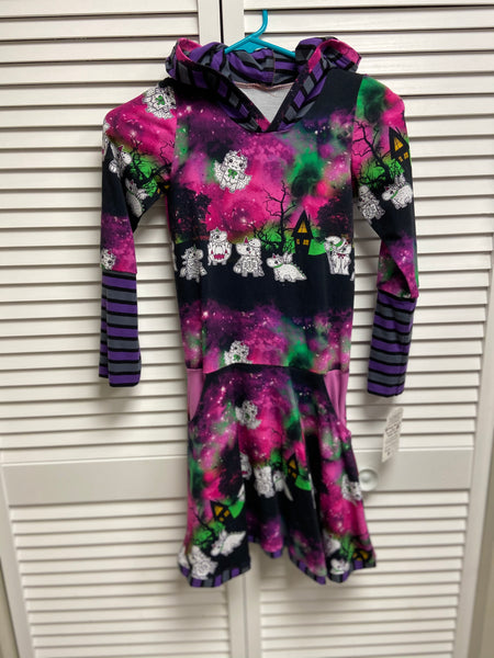 Lyrical Hoodie Dress *Custom Order* Side Pockets, Drop Waist