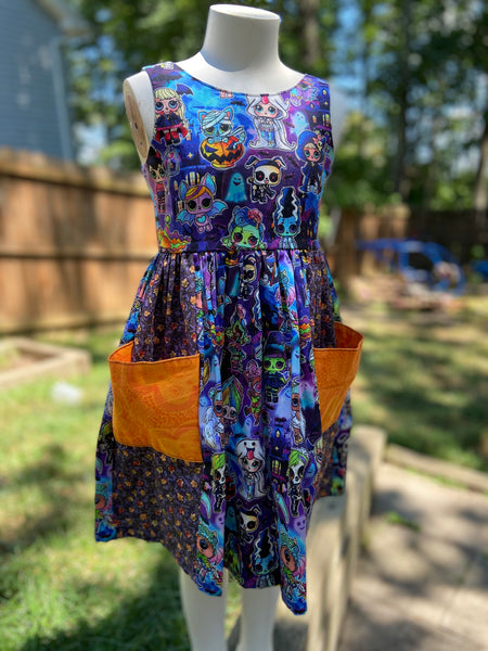 Treasure Style *LOL Halloween* Dress w/pockets. Size 5.