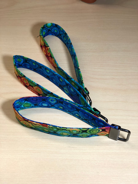 Rainbow fractals - Key Fob Wristlet - Wrist Lanyard